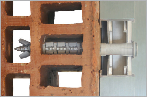 FM-X5 Schroef met plug voor snelbouw/betonsteen/baksteen/...