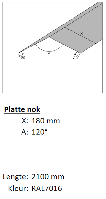 Faîtière plate