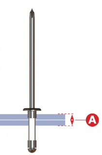 Lacquered pop rivets (rivets)
