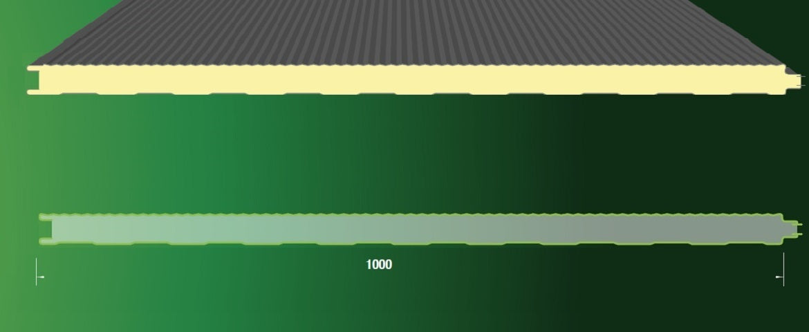 Insulated wall panels 40mm (visible fixing)